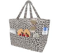 AUNGKWANG Bolsa de Playa Mujer, Grande Bolsa de Playa Grande para Mujer con Cremallera, para Playa, Viajes, Daily Pool Gym, Lightweight Shopping Grocery Bag