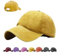 AUNGKWANG Gorra de Béisbol Lavadas Niños, 100% Cotton, Gorras de Béisbol Unisex para Adj Gorra con Visera y Cierre Ajustable, para Casuales Running Beisbols Tenis Golf, Niños y Niñas de 3-8 Años