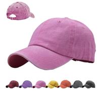 AUNGKWANG Gorra de Béisbol Lavadas Niños, 100% Cotton, Gorras de Béisbol Unisex para Adj Gorra con Visera y Cierre Ajustable, para Casuales Running Beisbols Tenis Golf, Niños y Niñas de 3-8 Años