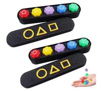 AUNHOKE Gonggi Juego Coreano, Dados del Juegos del Calamar para Adultos y Niños, Juego de Mano con Piedras de Colores para Entrenamiento de Coordinación (2 Cajas)