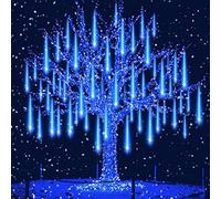 Auniq LED de Meteoros Lluvia Luces Guirnalda, Luces de Lluvia de Meteoros 30cm 10 Tubos 240 LEDs Cadena de Luce de Hadas IP65 Impermeable Luz decorativa de Navidad con 5m de plomo para Fiesta Navidad