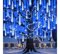 Auniq LED de Meteoros Lluvia Luces Guirnalda, Luces de Lluvia de Meteoros 30cm 10 Tubos 240 LEDs Cadena de Luce de Hadas IP65 Impermeable Luz decorativa de Navidad con 5m de plomo para Fiesta Navidad
