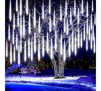 Auniq LED de Meteoros Lluvia Luces Guirnalda, Luces de Lluvia de Meteoros 30cm 10 Tubos 240 LEDs Cadena de Luce de Hadas IP65 Impermeable Luz decorativa de Navidad con 5m de plomo para Fiesta Navidad