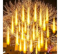 Auniq LED de Meteoros Lluvia Luces Guirnalda, Luces de Lluvia de Meteoros 30cm 10 Tubos 240 LEDs Cadena de Luce de Hadas IP65 Impermeable Luz decorativa de Navidad con 5m de plomo para Fiesta Navidad