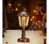 Auniq Linterna de Globo de Nieve Navideña Con Música, Farolillo Vintage Con Brillo de Agua, Luz de Noche, Decoraciones de Papá Noel, Regalos y Adornos