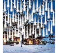 Auniq Meteoros Lluvia Luces LED, 30cm 10 Tubos 240 LEDs Lluvia de Meteoritos IP65 Impermeable Luces de Navidad LED Cadena de Luces de Hadas Guirnaldas de Luce para Navidad Jardín Patio Fiesta Bodas