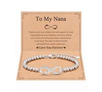 Aunis Pulseras de corazón infinito, regalos para mamá, tía, hermana, hija, mejor amiga, niñera, abuela, abuela, abuela, abuela, Navidad, cumpleaños, día de San Valentín, regalos para mujeres y niñas