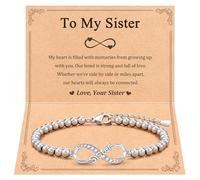 Aunis Pulseras de corazón infinito, regalos para mamá, tía, hermana, hija, mejor amiga, niñera, abuela, abuela, abuela, abuela, Navidad, cumpleaños, día de San Valentín, regalos para mujeres y niñas