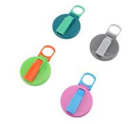 AUNMAS 4pcs 2.13in de Refrescos de Refresco con 8 Pajitas, Plástico Reutilizable a Prueba de Fugas de Fugas de Soda de Soda de Silicona para Uso Diario, Picnics, Playas, Campamento