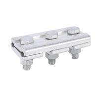 AUNMAS Abrazadera de Ranura Paralela de Aluminio, Conector de Alambre de Aleación de Aluminio Extruido, Abrazadera de Rama en T de 3 Pernos de 70-95 mm² para Línea de Alto Voltaje de Cable de