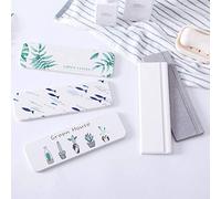 AUNMAS Alfombrilla Absorbente de Barro de Diatomeas, Alfombrilla de Secado Rápido para Cocina, Baño, Taza, Cepillo de Dientes, Bandeja de, Hoja de Pescado, Gris, 8,9 X 2,8 Pulgadas,