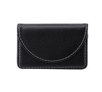 AUNMAS Billetera Minimalista, Estuche de Tarjetas de Presentación de Cuero con Banda de Efectivo y Cierre Magnético, Regalos para Hombres, Carbono (BLACK)