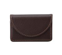 AUNMAS Billetera Minimalista, Estuche de Tarjetas de Presentación de Cuero con Banda de Efectivo y Cierre Magnético, Regalos para Hombres, Carbono (BROWN)