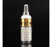 AUNMAS Bombilla de Maíz con Base E14, Luz de Vela LED de Aluminio Blanco Cálido para Lámpara de Araña, Iluminación del Hogar de 12 W, ángulo de Haz de 360 grados para Taller de Dormitorio