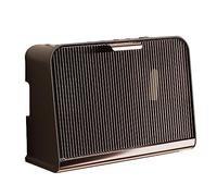 AUNMAS Caja de Almacenamiento para Enrutador WIFI de Gran Capacidad con Tapa, Material PP y PET Ecológico, Moderno y Decorativo, Montado en la Pared para (Color Café Tamaño Grande)