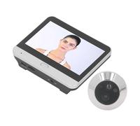 AUNMAS Cámara de Timbre con Monitor, Visión Nocturna ABS Android IOS | 1080P Visor de Puerta Digital de 120 Grados Carcasa Compatible con Alertas de Movimiento Intercomunicador Bidireccional