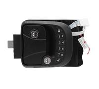 AUNMAS Cerradura de Puerta sin Llave para Vehículos Recreativos Pestillo de Puerta para Vehículos Recreativos de Aleación de Zinc con Teclado y Control Remoto 104 X 120 Mm para Remolque de Viaje