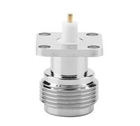 AUNMAS Conector Hembra Tipo N N-KFD-5 Conector Coaxial RF Cable de Brida Enchufe Macho Orificio Recto Montaje en Panel PCB, con Brida, para de Calidad, Larga Vida útil