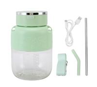 AUNMAS Copa de Licuadora Personal Portátil de 800 Ml, Licuadora Eléctrica Recargable de ABS USB con Pajitas para Batidos, Batidos, Preparación de Alimentos y Mezcla Congelada (GREEN)