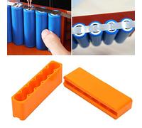 AUNMAS Estación de Batería Almacenamiento de Batería Ajustable de Plástico Industrial de 6 Secciones con Soporte para, Estuche y Soporte para Accesorio de Soldadura por Puntos (6 Secciones)