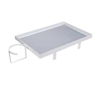 AUNMAS Estante Junto a la Cama, Bandeja de Mesa para Litera con Acoplable con Portavasos, Organizador Flotante para Mesita de Noche para el Hogar, Dormitorio Universitario (White)