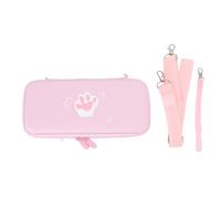 AUNMAS Estuche de Transporte para el Interruptor 2, Caja de Viaje de Gran Capacidad con Bolsas Protectores Delgadas Portátiles de Correa para Viajar en Casa (Pink)