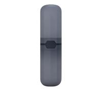 AUNMAS Estuche de Viaje para Cepillo de Dientes, Soporte de Plástico para Cepillos de Dientes a Prueba de Agua, Portátil para Viajes, Baño, Camping, Viaje de Negocios (Negro Transparente)