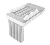 AUNMAS Extensor de Asiento de Coche, Niño Inflable con Barandillas Laterales para Viajes en Avión, Siestas en Viajes por Carretera, Tela Flocada de PVC (GRAY)
