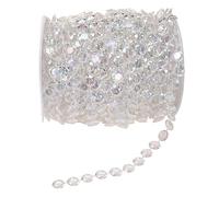 AUNMAS Guirnalda de Cristal de 30M, Hilo de Cuentas Acrílicas con Alta Transparencia y Mano de Obra Exquisita para Decoración de Bodas y Festivales de Bricolaje