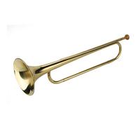 AUNMAS Instrumento de Caballería de Trompeta de Latón, con Sonido Fuerte para Estudiantes de Banda Escolar, Color Dorado, Estándar Bb, 20,5 Pulgadas