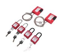AUNMAS Juego de Cerraduras de Etiquetado Eléctrico, Kit de Etiquetado de Bloqueo Eléctrico con Cerrojos de Candados de Seguridad para Cumplimiento de Seguridad Industrial de OSHA