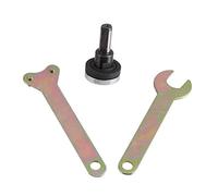 AUNMAS Juego de Llaves para Tuercas de Brida para Amoladora Angular, Kit de Accesorios para Amoladora de Acero, 5 Piezas con Tuercas Interiores y Exteriores y Llave para Pulir Metales, Cortar