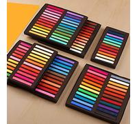 AUNMAS Juego de Pastel Cuadrado de 48 Colores, Tiza de Artista Pastel Suave y Seca, Pigmentos Vibrantes para Dibujo Artístico, Ideal para Uso en Oficina y Escuela (36 colores)