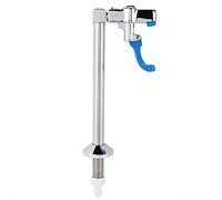 AUNMAS Monte de la Cubierta Presping Glass Fliller Pedestal Grifo con Manija de Empuje Azul y Espacio de Agujero de Brida Ajustable Automático para Bares de Restaurante Bar Restaurant (Encimera de