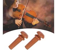 AUNMAS Pasador de Extremo de Cola de Madera de Azufaifa para Violín, 2 Piezas, Hecho a Mano, de Grano Fino, Acabado en Negro o Marrón, para Violinistas y Uso de Reparación, Ajuste Fuerte, Forma (#2)
