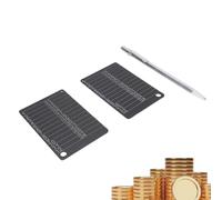AUNMAS Placas de Almacenamiento de Frases Criptográficas de Aleación de Aluminio Copia de Seguridad de Metal Impermeable a Prueba de Fuego de 24 Palabras con Pluma de Acero de Aleación