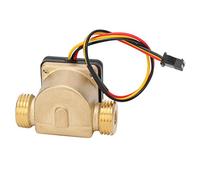 AUNMAS Sensor de Flujo de Agua de Latón con Rosca Macho G1/2 Pulgadas, Medidor de Flujo de Líquido de Efecto Hall con Rango de 0,3-10 L/min, para Calentadores de Agua, Máquinas Expendedoras de