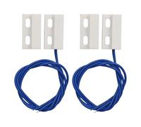 AUNMAS Sensor Empotrado de Interruptor de Puerta Magnético, ABS Sensor Magnético de Puerta Normalmente Cerrada AC220V Detección de 10 a 20 Mm, 2 Pares para Alarma de Seguridad para el Hogar Control