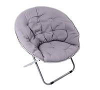 AUNMAS Silla de Platillo, Silla Decorativa Plegable Suave, Silla Perezosa para Niños, Adolescentes, Adultos, Estructura de Metal, Silla Lunar para Dormitorio, Sala de Estar, Dormitorios