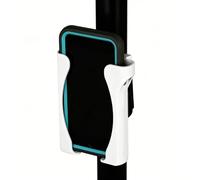 AUNMAS Soporte para Teléfono para Carrito, Soporte para Teléfono para Carrito de, para para con Correa Ajustable para Canotaje, Kayak, Hogar, Cocina Al Aire Libre (White)