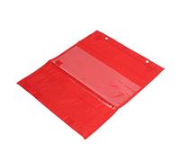 AUNMAS Tabla de Bolsillo Magnética, Organizador de Horarios de Aula de PVC de Poliéster, 5 Filas Transparentes, Imanes de Pizarra Blanca y Bucles para Colgar, para Centros de Aprendizaje de (rojo)