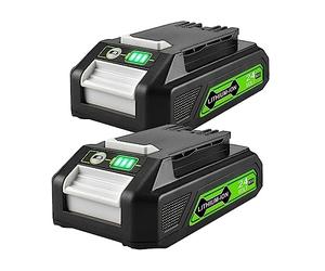 aunstarwei 2 paquetes de 24 V 3,0 Ah batería de repuesto para Greenworks 24 V batería 29842 29852 BAG708 BAG711 compatible con herramientas de batería Greenworks 24 V 20352 22232 2508302
