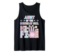 Aunt BD Hi 5 The Birthday Girl, Linda Pastel para niños de 5 años Camiseta sin Mangas