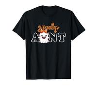 Aunt Halloween Boo Spooky Coquette Bow Elegante Fiesta Familiar Camiseta