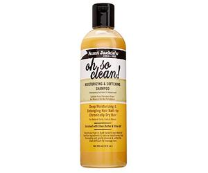 Aunt Jackies Oh So Clean Champú 354 ml (6 Unidades) con Manteca de Karité y Aceite de Oliva, Sin Sulfato ni Parabeno