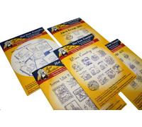 Aunt Martha's Iron On Transfer Patterns for Stitching, Embroidery or Fabric Painting, Patterns for Tea Towels/Kitchen Decor, Set of 5