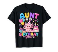 Aunt of The Birthday Girl Cute Axolotl Family Party Camiseta