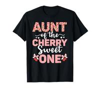 Aunt Of The Cherry Sweet One 1er Cumpleaños Cherry Lover Camiseta