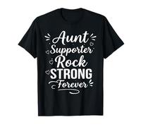 Aunt Supporter Rock Strong Forever - Cool Family Bond Auntie Camiseta