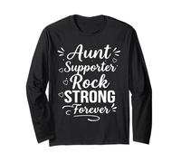Aunt Supporter Rock Strong Forever - Cool Family Bond Auntie Manga Larga